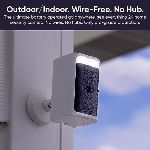 WYZE Wireless Outdoor/Indoor Battery Security Camera, 2.5K HDR Color Night Vision, Integrated Spotlight & Siren, Motion Detection, 2-Way Audio, Alexa