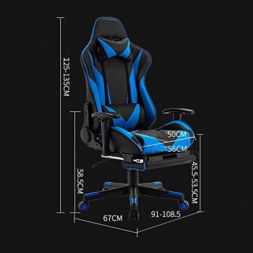 Office Chair Gaming Chair Computer Chair Gaming Chair Safe Durable Office Chair Ergonomic Leather Comfortable Chair for Game Computer Chairs (Color : White-Style)