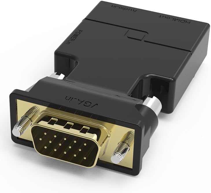 HSEUOPV HDMI to VGA Adapter Converter with Audio, Video Dongle adaptador Compatible with Laptop,ProjectorComputer
