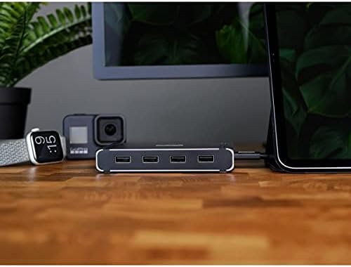 CalDigit Thunderbolt 4 Element Hub - 4X USB4 Ports, USB 3.2 Gen2 10Gb/s, Single 8K or Dual 4K Displays, 60W Charging, 0.8m Cable