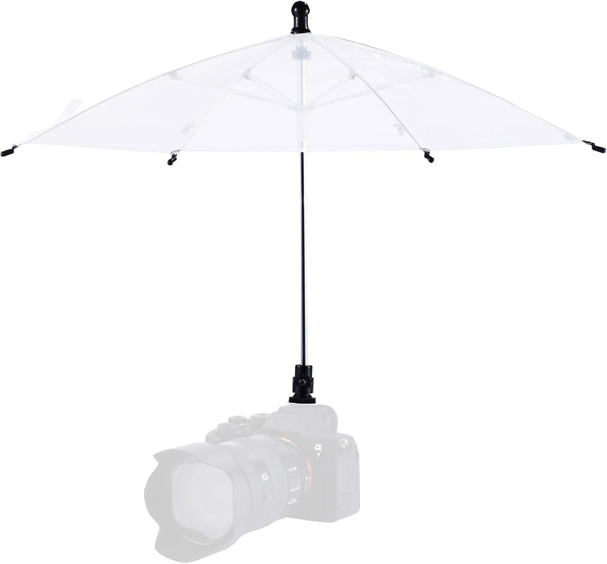 CamRebel DSLR Mirrorless Camera Hot Shoe Umbrella Rain Cover Protector Sunshade (White)
