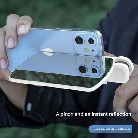 Mirror Effect Lens - Capture Stunning Reflections Instantly, Mirror for Phone to Use Back Camera, Reflection Mirrors for iPhone with Adjustable Hd Glass (Mix)