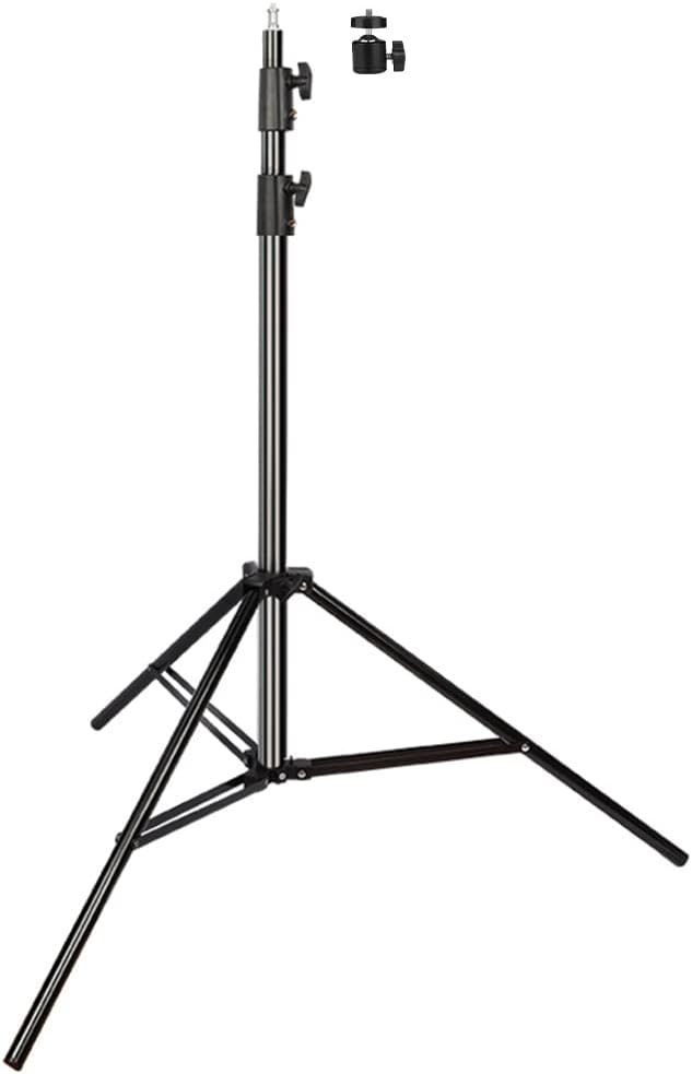 Aluminum Alloy Photography Tripod Stand, 9.19 Feet/2.8m Studio Lighting Tripod Stand for Video Lights, Photography Lights, Reflectors, Softboxes, Umbrellas
