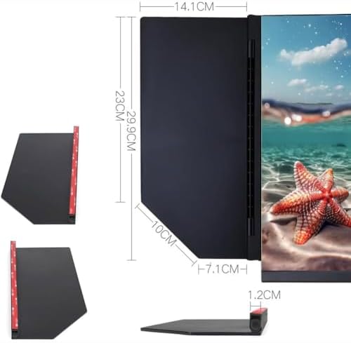 Foldable Anti-Glare Monitor Hood for 24-27 inch Screens Desktop Computer Sunshade with Adjustable 180° Angle Side Panel Display Shading Reduces Glare &amp Enhances Focus (1 Set)