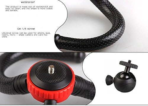 AceTaken 12'' H6 H5 H4n H2n H1n Flexible Tripod Stand for Zoom Recorder - Black+red