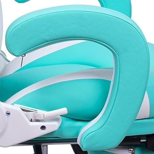 Racing Style Gaming Chair with Adjustable Footrest Massage Lumbar Support High-Back Ergonomic Swivel Office Chair(Blue)