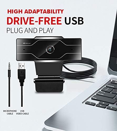 Computer Camera 1080P Full HD Web Camera with Microphone USB Plug Web Cam for PC Computer Laptop Desktop Camera (Color : 2K)