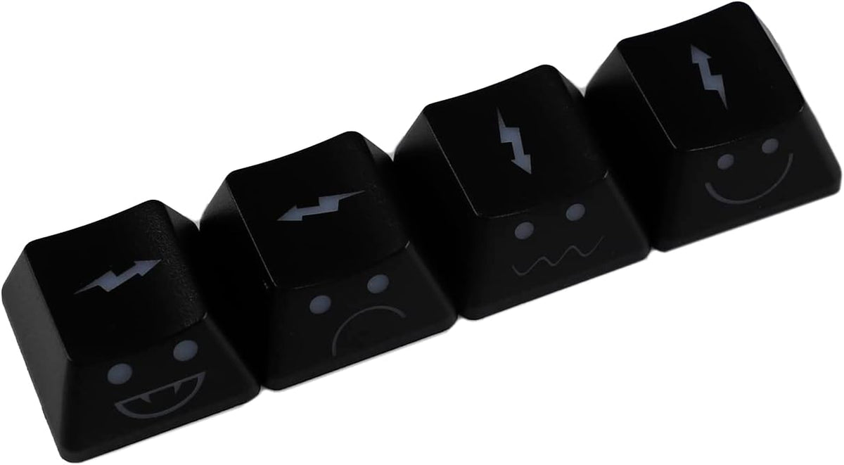 1.6mm Thickness WASD Arrow Replacement Keycaps, Lightning Baby Shine Through Keycaps OEM Profile for MX Mechanical