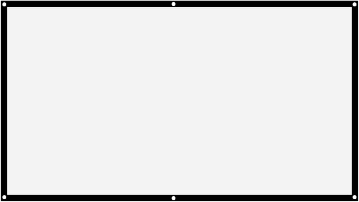 16:9 16:9 (100 Inch) Projection Screen, Non Crease White Projector Screen, Thicken Portable Non Crease Soft White