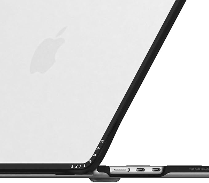 CASETiFY Impact MacBook Air 13.6" (M2-M5) Case [Cushioned Impact Corners/Scratch-Resistant/Anti-Slip Grip] - Skater John (Standard) - Clear Black