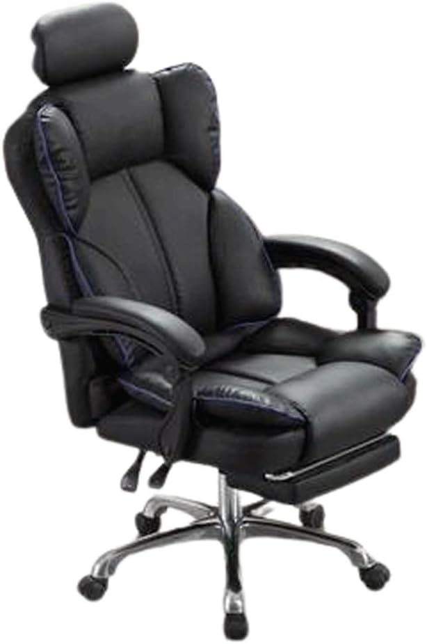 YYDS Chair Reclining Esports Chair Office Boss Chair Luxury Ergonomic Computer Gaming Chair Household Armchair with Footrest Ergonomically (Color : Black Size : Aluminum Alloy feet)