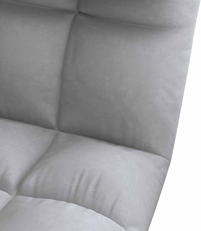 Tyenaza Folding Lazy Sofa Chair Luxuriously Soft Floor Chair with Adjustable Backrest for Living Room Lounge and Gaming(高级灰)