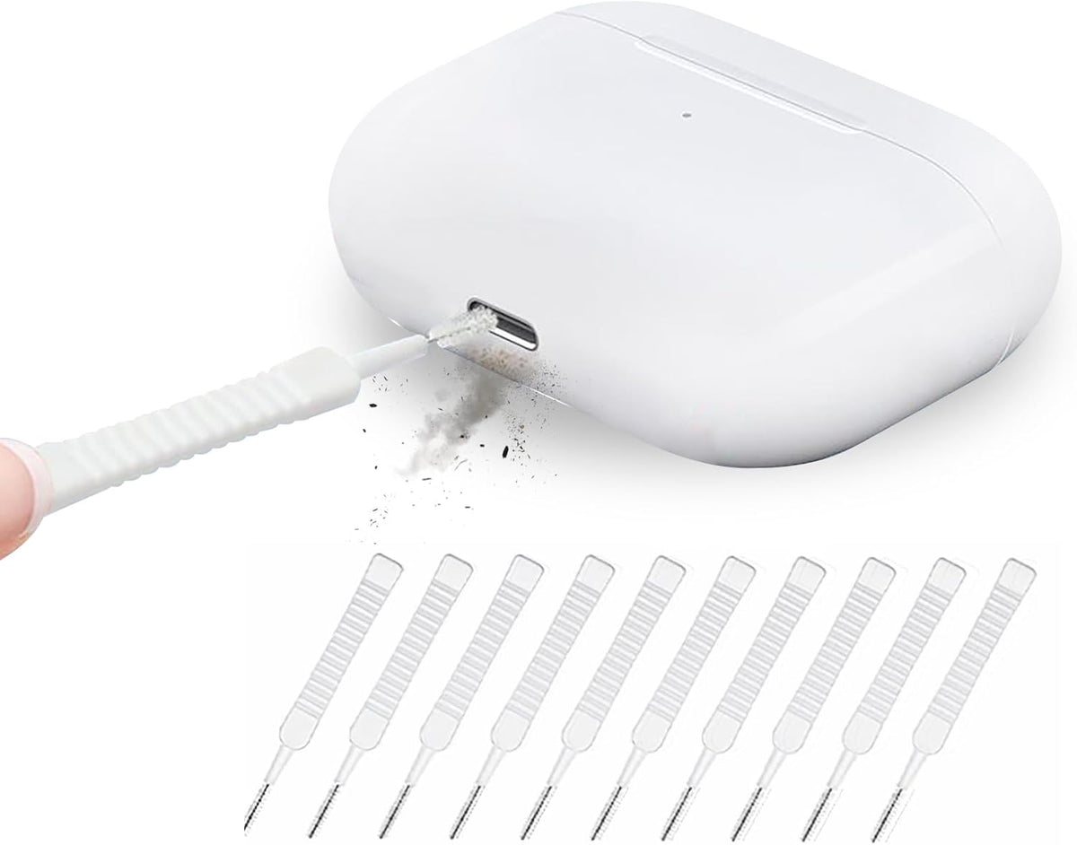 [10 Pieces] Loirtlluy Airpods Mini Cleaning Brush Kit, Anti-Clogging Nylon Cleaner for Airpods 1/2/3/Pro,