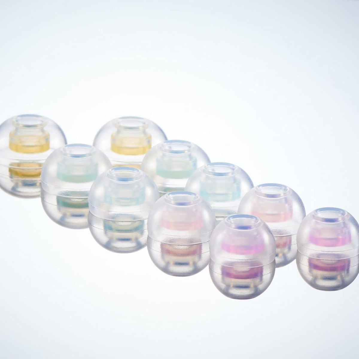 SpinFit CP1025- ML/M- Medical Grade Silicone Patented Ear Tips, Secure Fit and Supreme Comfort Fits MTW3, Galaxy Buds 2, Soundcore Space A40 & More (2 Pairs) (for Nozzle Diameter from 4-5.5mm)