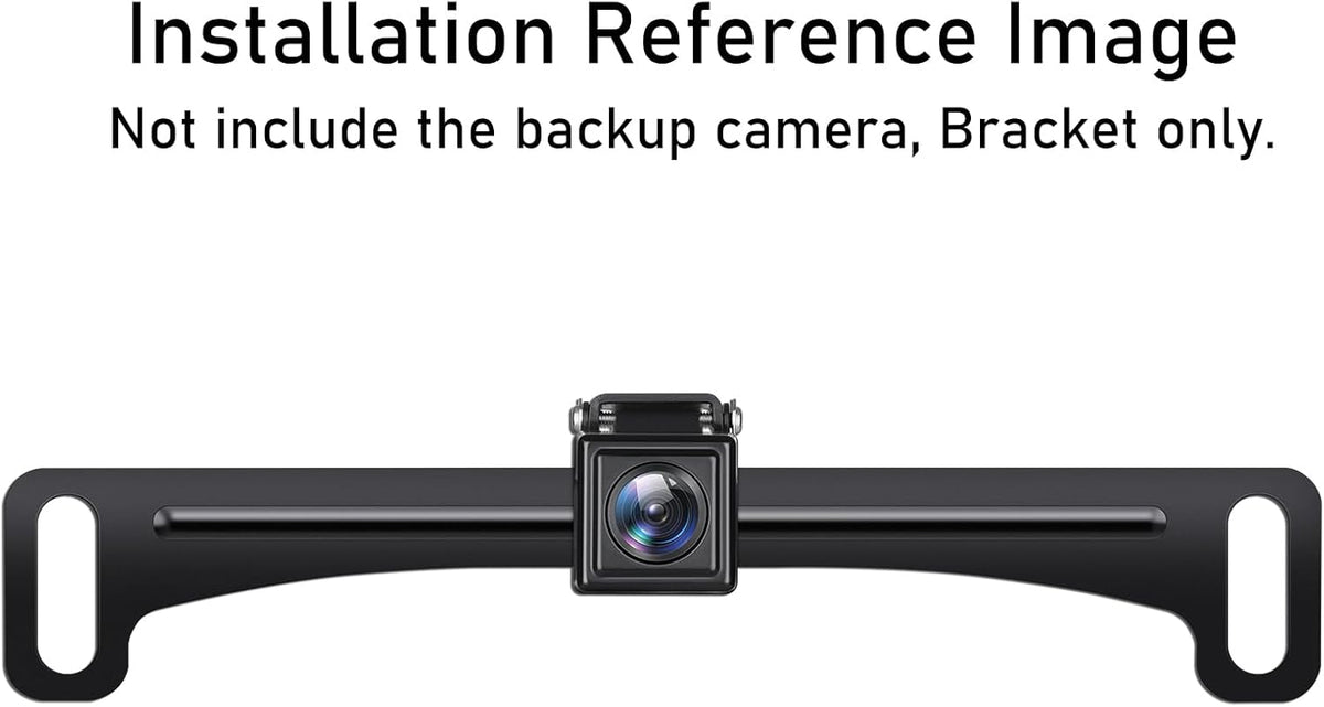 GLK Universal Rear Backup Camera License Plate Bracket, Full Stainless Steel Rear View Camera Mount, Plate Holder