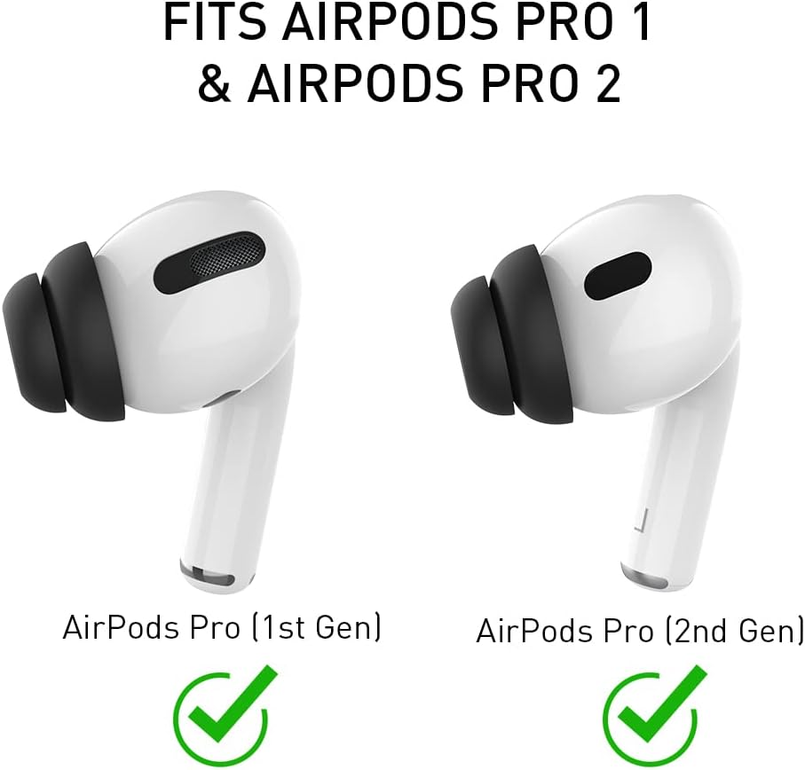 Delidigi for 6 Pairs AirPods Pro 2nd/1st Generation Replacement Ear Tips,Noise Reduction Silicone Earbuds Earplug Accessories Built-in Dust Guard Screen&Fit in The Charging Case S/M/L Size
