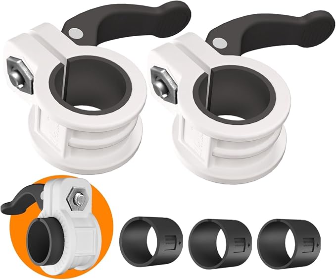 ZY-HUAN 1 Inch Barbell Clips, Adjustable Barbell Collars 23–30mm, Weight Clips for Dumbbells, Nylon Clamps with 6 Inserts