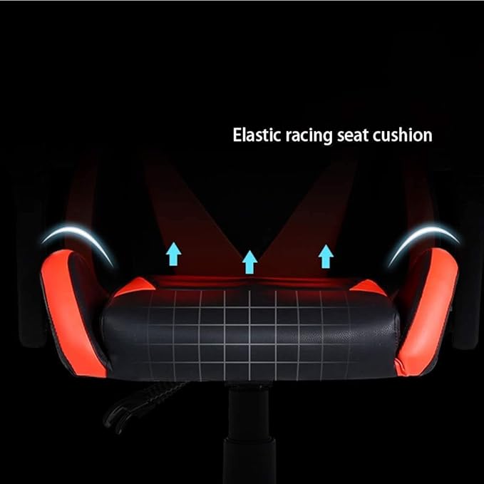 Gaming Chair Computer Chairs Swivel Chair Video Game Chair Elevating Rotary with Footrest Armchair Ergonomics Computer Chair Racing Style with Headrest and Lumbar Suppo(Black Gold)