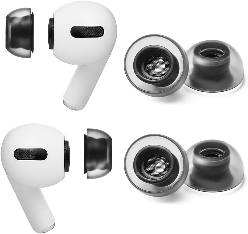 AZLA Crystal for Airpods Pro 1st & 2nd Gen (2-Pair, L) – Airpod Pro Ear Tip Replacement – Airpod Pro Tips with Premium Silicone