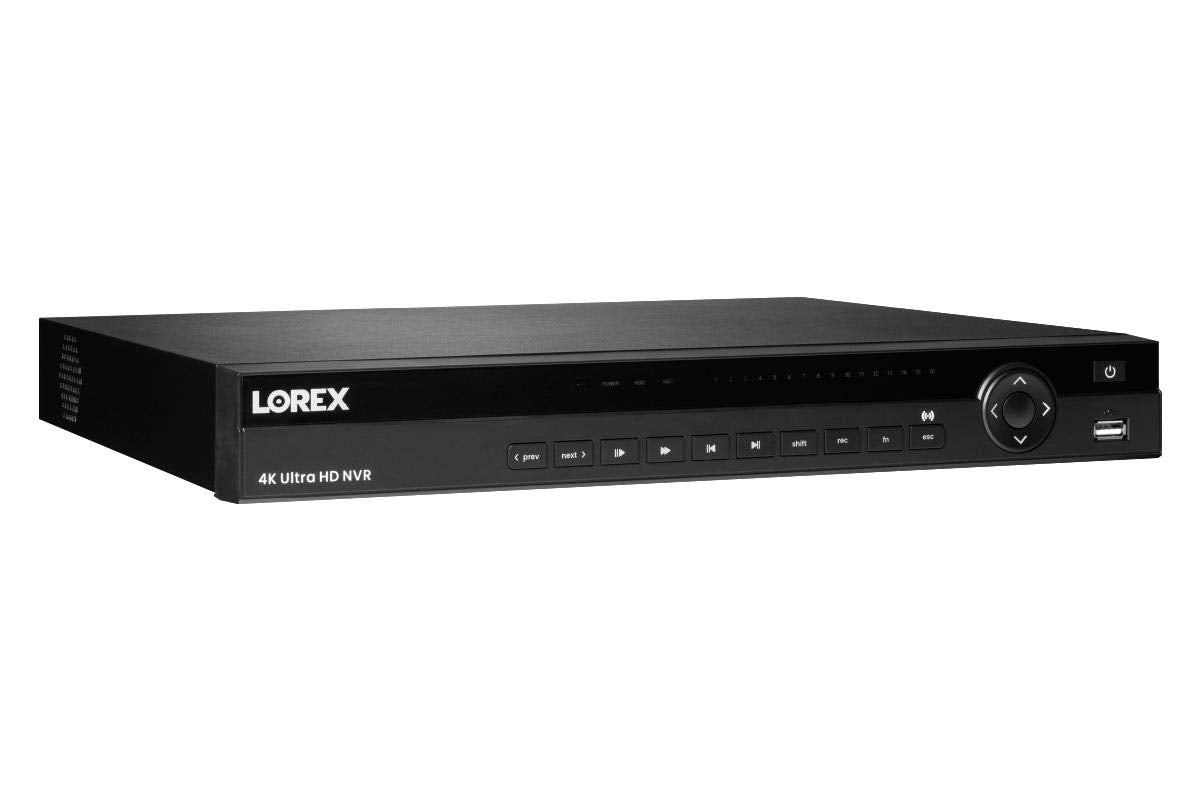 Lorex N881A38B Series 32 Channel 4K 2x4TB IP Ultra HD Security System Network Video Recorder (NVR) with Lorex Cloud Connectivity, Audio, Black