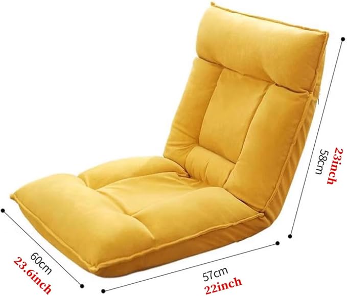 Floor Chairs for Adults Floor Gaming Chair with Back Support 5 Adjustable Position Sponge Padding Floor Seating Lounge for Reading Watching TV Meditation(/Pink)