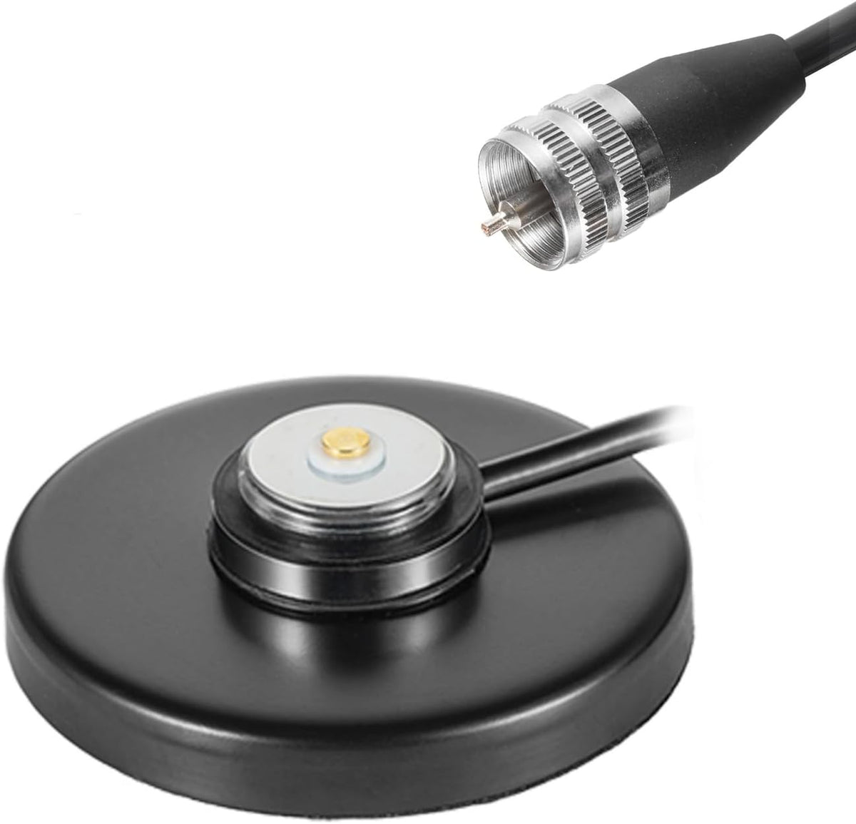 eifagur PL-259 16.4FT Heavy Duty NMO Magnetic Base Mount with Plug Connector Cable Extension for Car Bus Mobile CB Ham