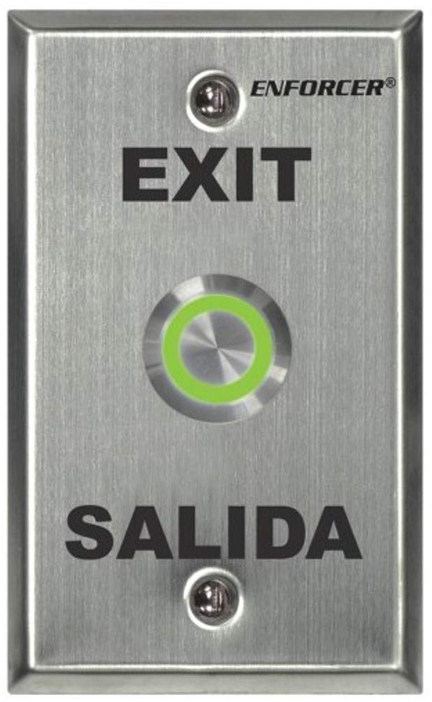 Seco-Larm Enforcer Push-to-Exit Plate, Vandal Resistant, Illuminated (SD-7275SGEX1Q)