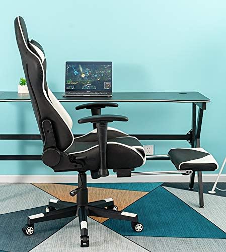 Office Chair Gaming Chair Computer Chair Gaming Chair Safe Durable Office Chair Ergonomic Leather Comfortable Chair for Game Computer Chairs (Color : White-Style)