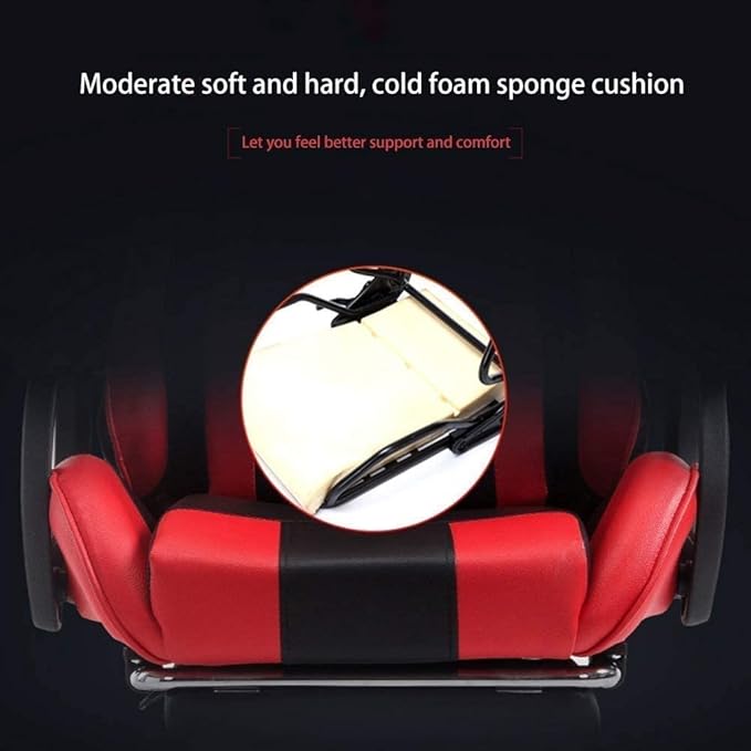 Office Chair E-Sports Chair Ergonomic Office Chair Swivel Leather Table and Chair High Back Multifunctional Gaming Chair Chair (Color : Black White) Needed