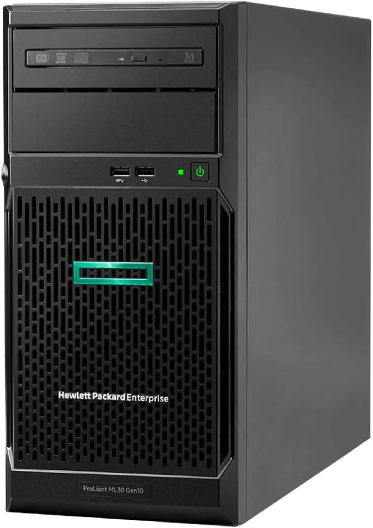 Hewlett Packard Enterprise HPE ProLiant ML30 Gen10 Plus Tower Server, Xeon E-2314 4-Core 2.8GHz, 64GB DDR4 Memory, 32TB HDD Storage, RAID, iLO