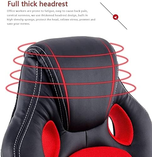 Office Chair E-Sports Chair Computer Chair Lift Internet Cafe Game Chair Ergonomic Backrest Swivel Chair Sports Chair Chair (Color : Black White) Needed
