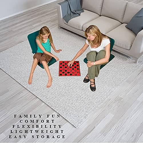 Original BackJack -Made in The USA- Forest Cotton Fabric Lightweight Floor Seating Chair for Gaming Families Parents Daycare Back Support Reading Yoga Meditation Dorm School