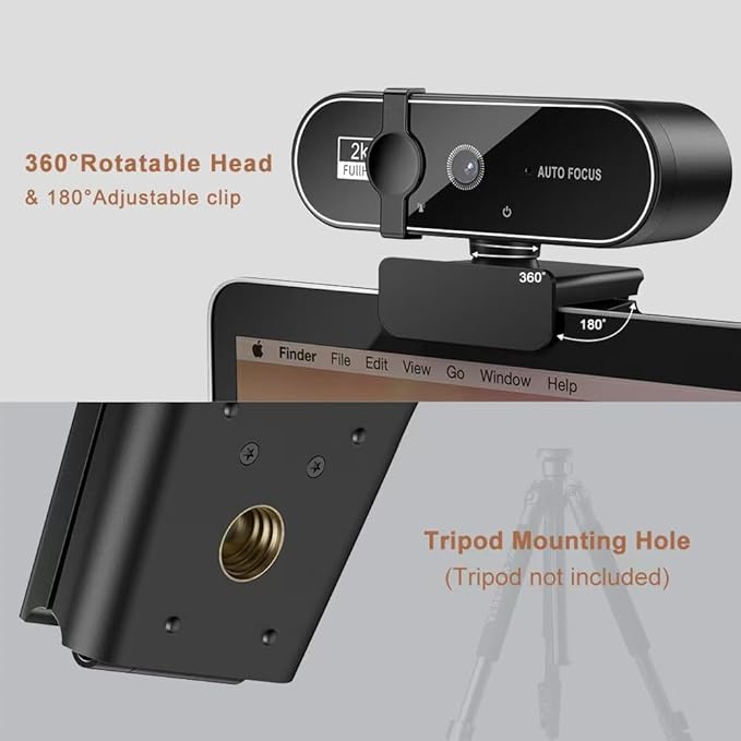 High-Definition 1080P/2K/4K USB Camera for Online Teaching Live Streaming &amp Video Calls - Plug-and-Play