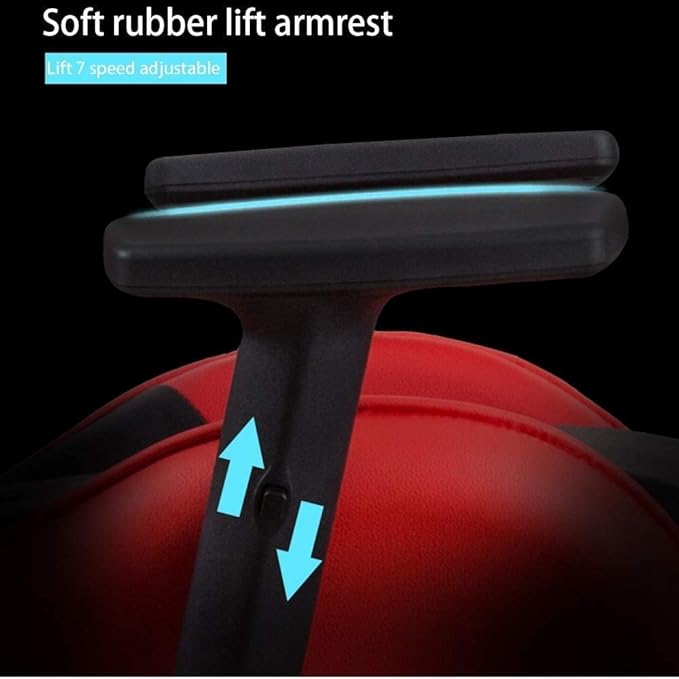 Office Chair E-Sports Chair Ergonomic High-Back Racing Chair Lift Swivel Chair Video Game Chair Armrest Seat Office Chair Chair (Color : Red) Needed