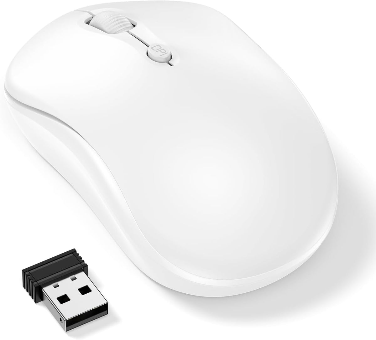 Inibak 2.4GHz 3 800/1200/1600 Wireless USB Mouse, Wireless Computer Mouse for Laptop, Mac, PC, Desktop, Office Use