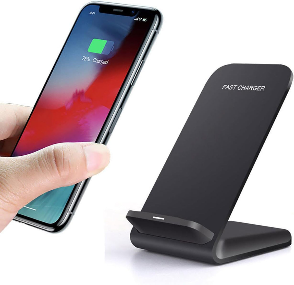 Wireless Charger(Stand),2 Pack 20W Fast Wireless Charging Stand for Samsung Galaxy S24/S24+/S24 Ultra/S23/S22/S21/S20/S10/Note,for Google Pixel 8/7/6, for LG and More.