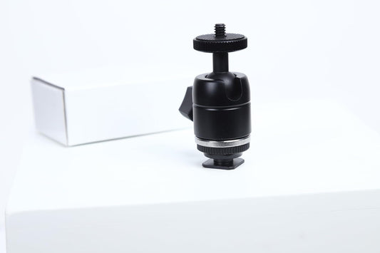 AFEFT 360 1/4" Mini Ball Head Hot Shoe Adapter, Swivel Thread Camera Mount for DSLR, Tripod, Monitor, LED Video Light