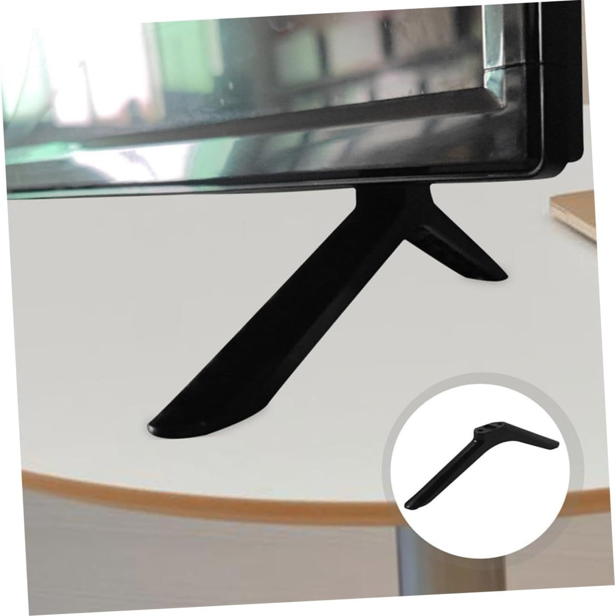 HOMOCONO 55-inch Setup Tv Pedestal Stand Legs for Tvs with Screws Included, Sturdy Plastic Television Base Supports
