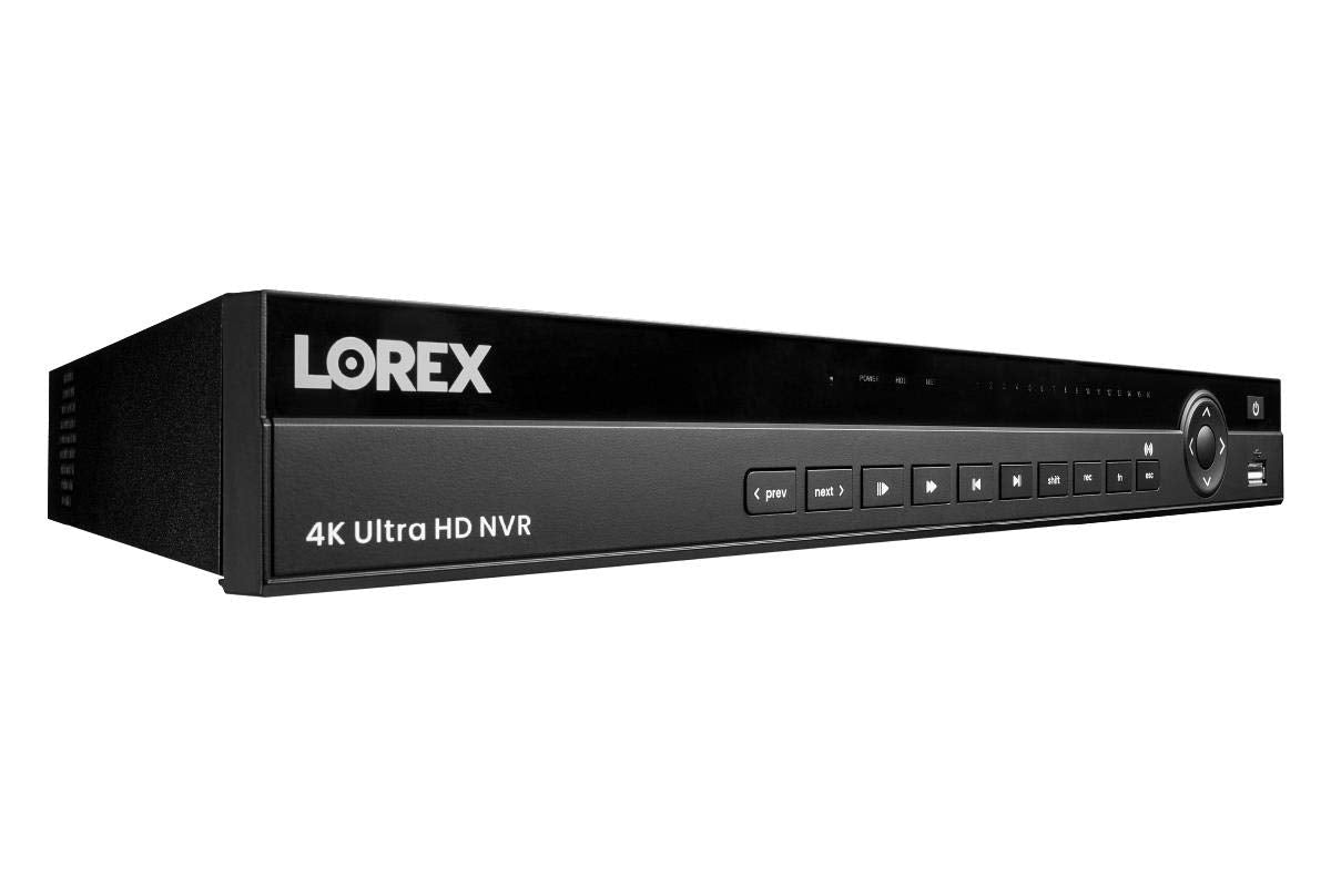 Lorex N881A38B Series 32 Channel 4K 2x4TB IP Ultra HD Security System Network Video Recorder (NVR) with Lorex Cloud Connectivity, Audio, Black