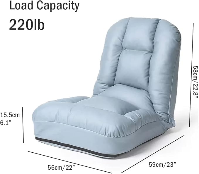 Floor Bed Sofa Chair for Bedroom Portable Padded Yoga ChairAdjustable Floor Chair with Back Support Gaming Chair Meditation Chair for Adult Thick Cushion