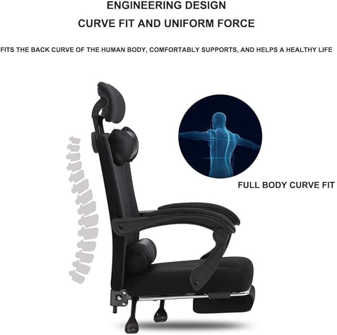 Office Chair Gaming Chair Office Chair with Arms Reclining Leather Computer Chair Swivel Office Chair with Footrest Adjustable Headrest and Lumbar Support (Color : Red Size : M)
