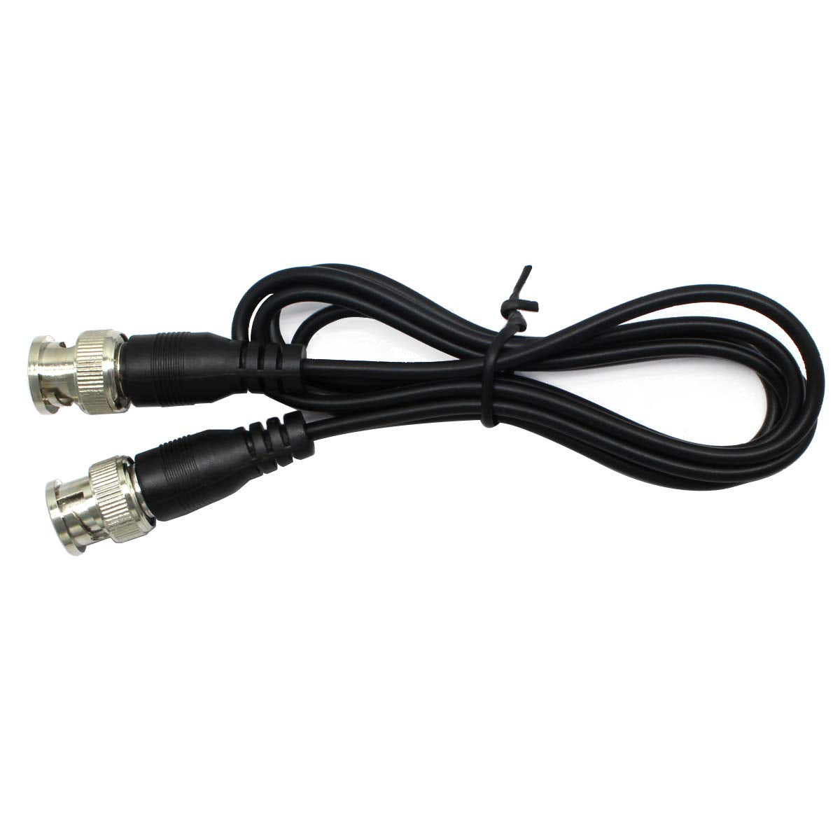 6-Pack 1m 3.3ft ANVISION Black BNC Male to BNC Male Jumper Cable with Black Connector for CCTV DVR to TV System