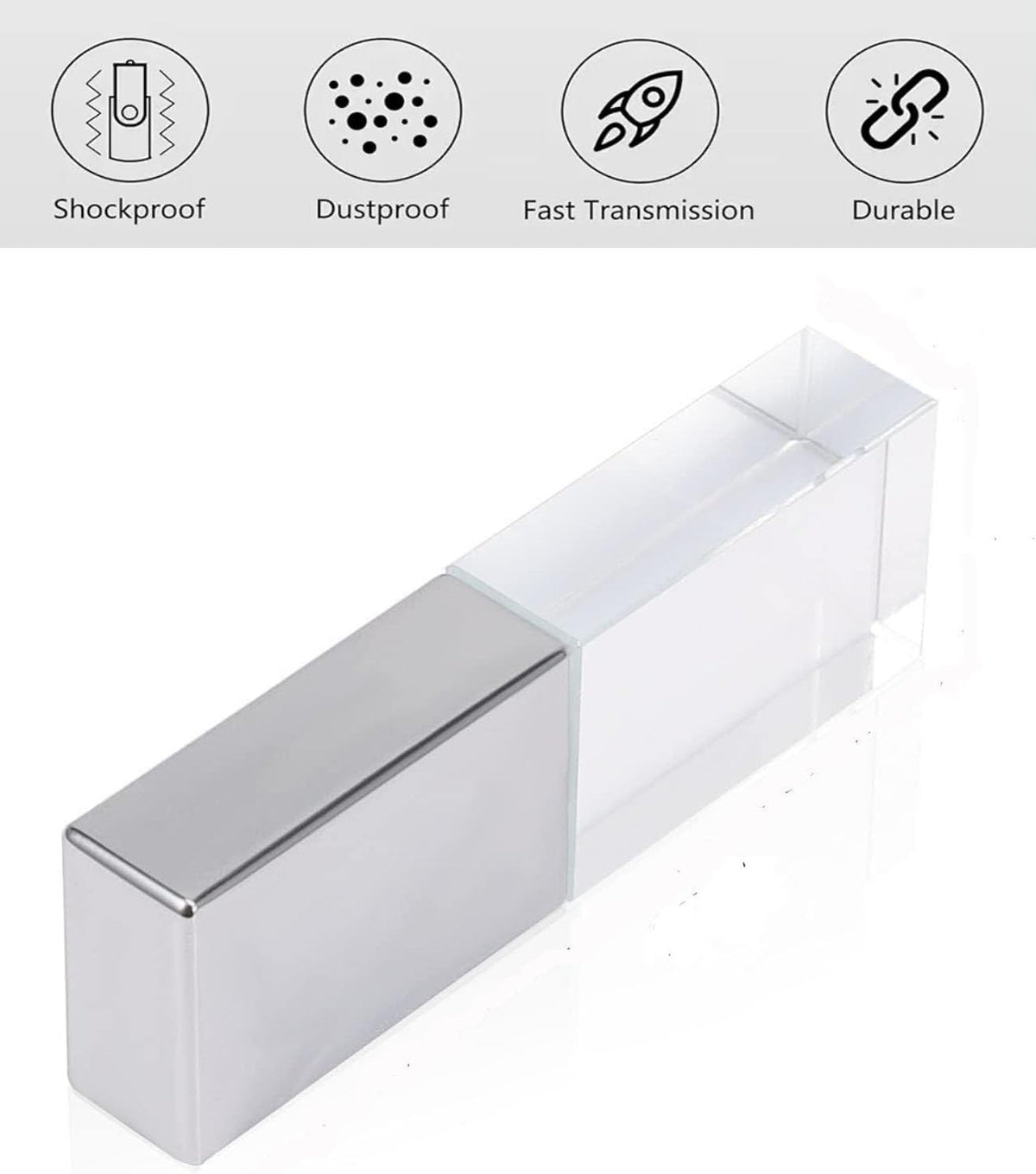 HZBDBLT 3.0 (32, Crystal USB Flash Drive LED Lighting Memory Stick Birthday Wedding Gift Pen Drive GB)