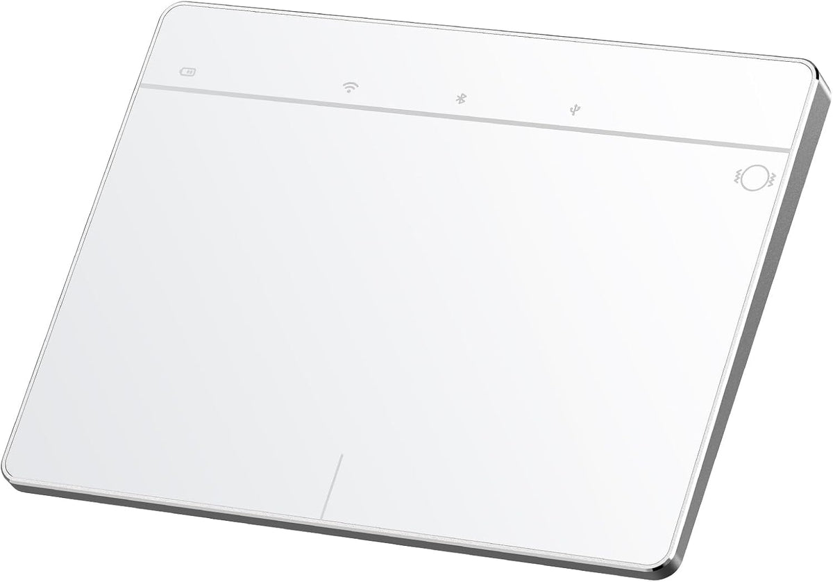 Wireless Bluetooth Trackpad for Windows 10/11, Supports 3 Connection Modes, Portable High-Precision Multi-Gesture Touchpad Mouse Compatible with PC Laptop Computer (White)