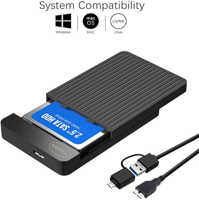 1TB Ultra Slim Portable External Hard Disk Drive 2.5'' USB 3.0 HDD Storage for Mac PC Laptop PS4 Xbox one