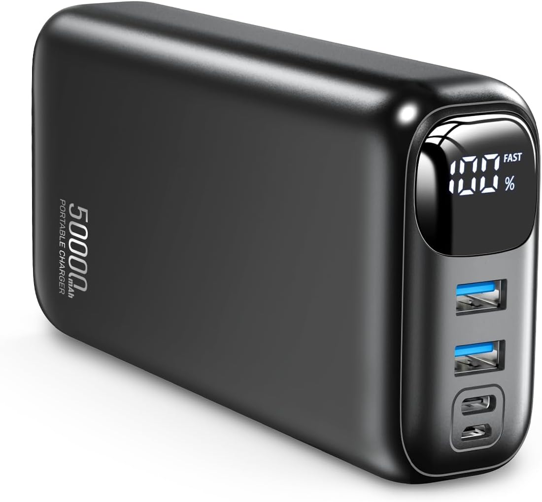 Portable Charger 50000mAh Power Bank - 22.5W Fast Charging External Battery Pack,USB-C Portable Phone Charger for iPhone 16/15/14/13 Pro Android Samsung,Best for Travel Camping Essential