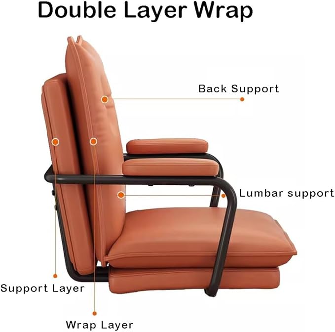 Office Chair High Backrest Gaming Chair Desk Chairs Gaming Chairs Ergonomic Computer Chairs for Adults and Kids Armchair Boss Seat Study Accent Chair for Bedroom Balcony (Color : Brown)