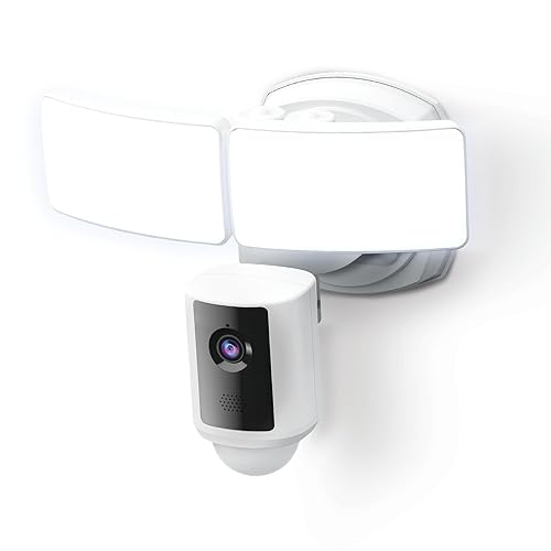 Feit Electric SEC5000/CAM/WIFI Outdoor LED Smart Security Camera with Motion Sensor, 2-Way Audio, 5000 Lumens Floodlight, Works with Alexa and Google