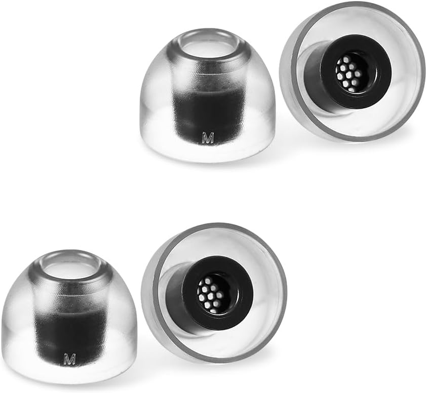 AZLA SednaEarfit Crystal Standard 2 - Earbud Tips for Wireless Headphones - Noise Canceling Earbuds Replacement Tips Eartips Compatible with Sony WF-1000XM5, Beats, Sennheiser, Jabra (2 Pair, M)