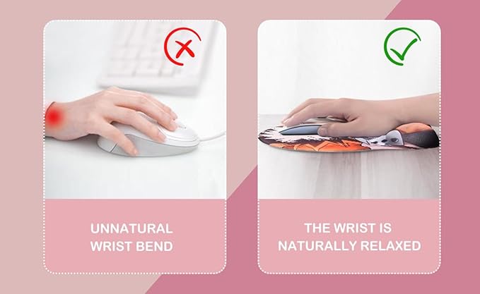 3D Mouse Pad Oppai Mousepad with Soft Gel Wrist Rest Anime Manga Gaming Boob pad Anti-Slip Mouse Mat （Catr 2）